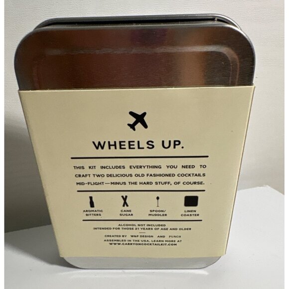 The Carry On Cocktail Kit The Old Fashioned Mix Set Wheels Up NEW - Picture 2 of 6
